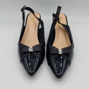 Peerage Sammy 2 Women's Wide Width 8.5 Slingback Low Heel Leather Dress Shoes